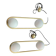 Suspension B lux white gold C ball s2 matte brass