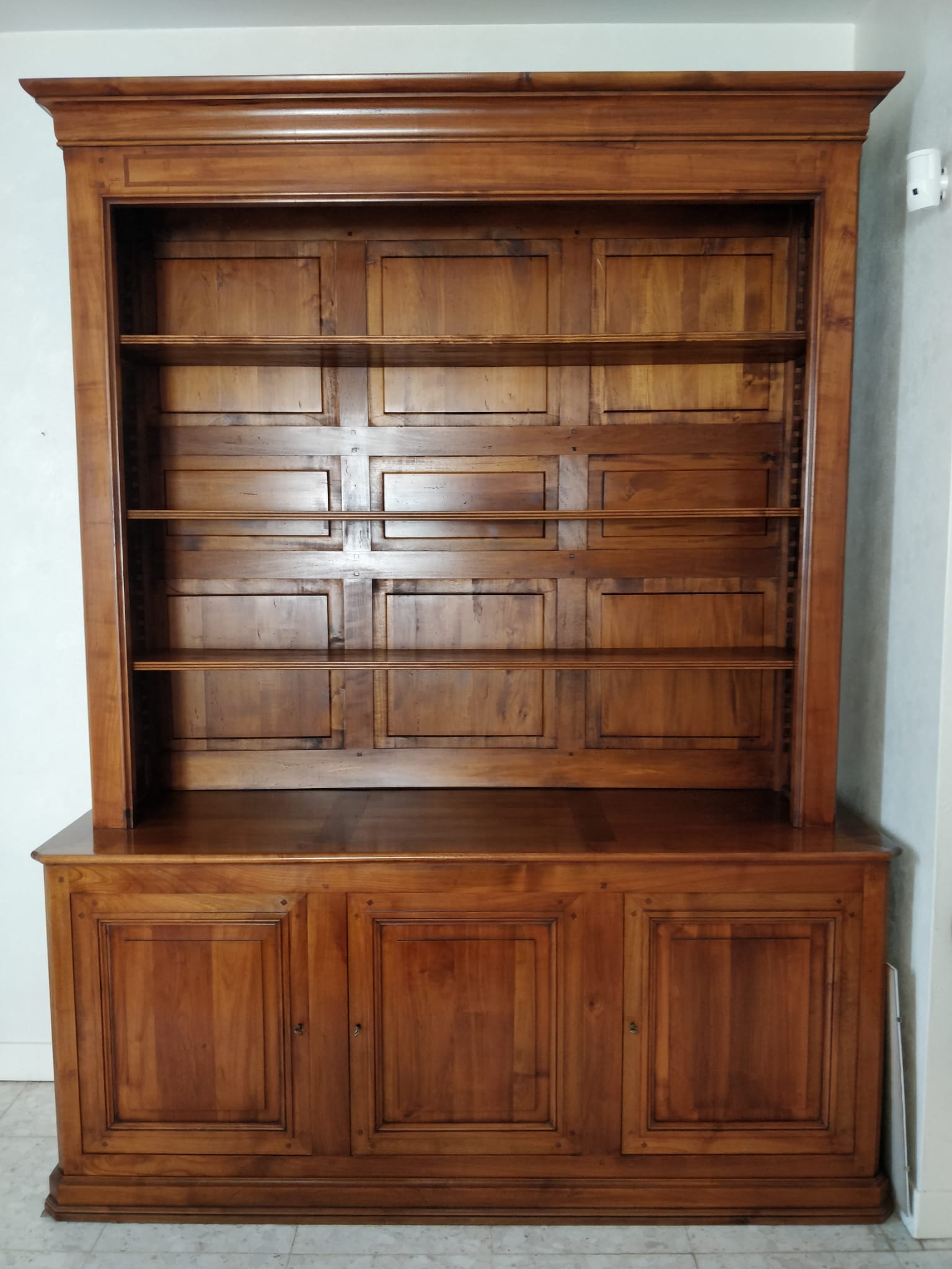 Solid cherry bookcase 3 doors
