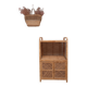 Buffet rattan bookcase shelf