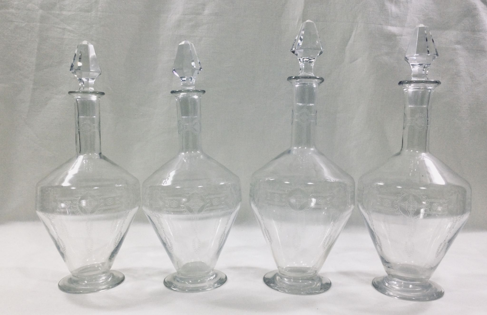 Art deco crystal glass service