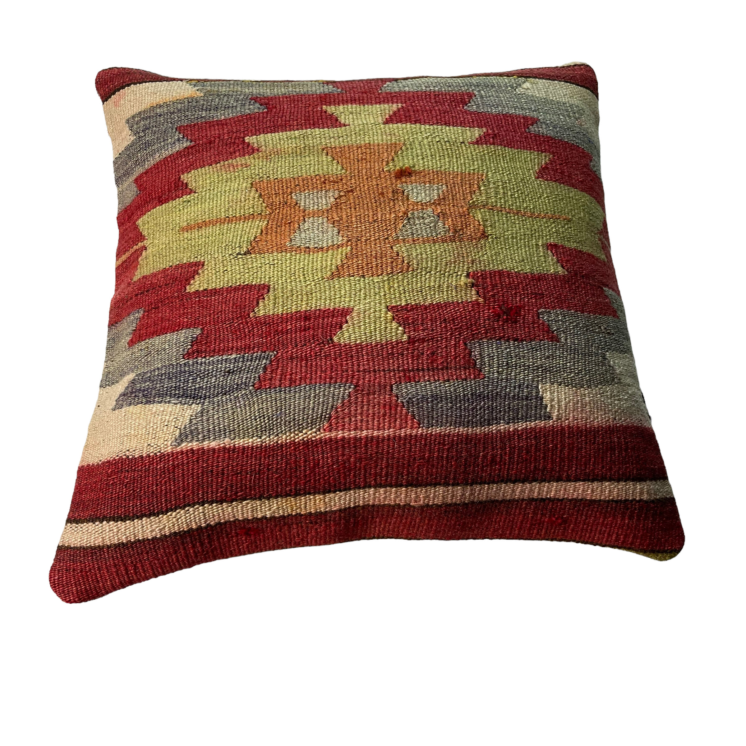Vintage turkish kilim cushion cover 40 x 40 cm