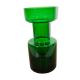 Green colored glass vase