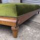 1920s velvet and oak bench