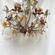 Chandelier metal pendants and florets firenze color glass