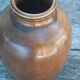 Brown vase signed Barotte