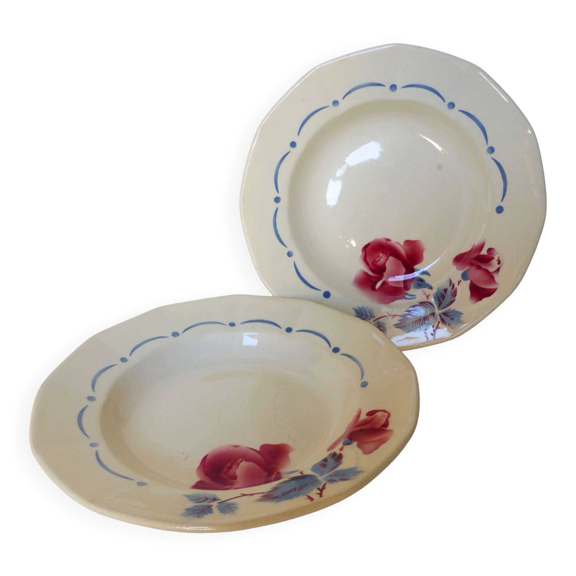 2 vintage deep plates from Digoin Sarreguemines 2107128