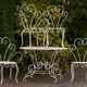 Garden salon 60 year wrought iron 2 chairs 2 chairs 1 table spirit Mategeot