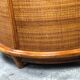 Bar and its 3 vintage stools in rattan and bamboo 1960'S