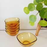 Lot de 6 coupelles Vereco ambré