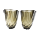 Pair of black glass vases, 1970