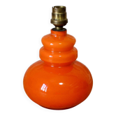 Orange opaline glass lamp base