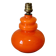 Pied de lampe en verre opalin orange