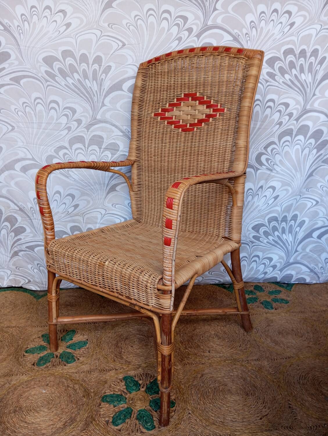 1960s rattan armchair