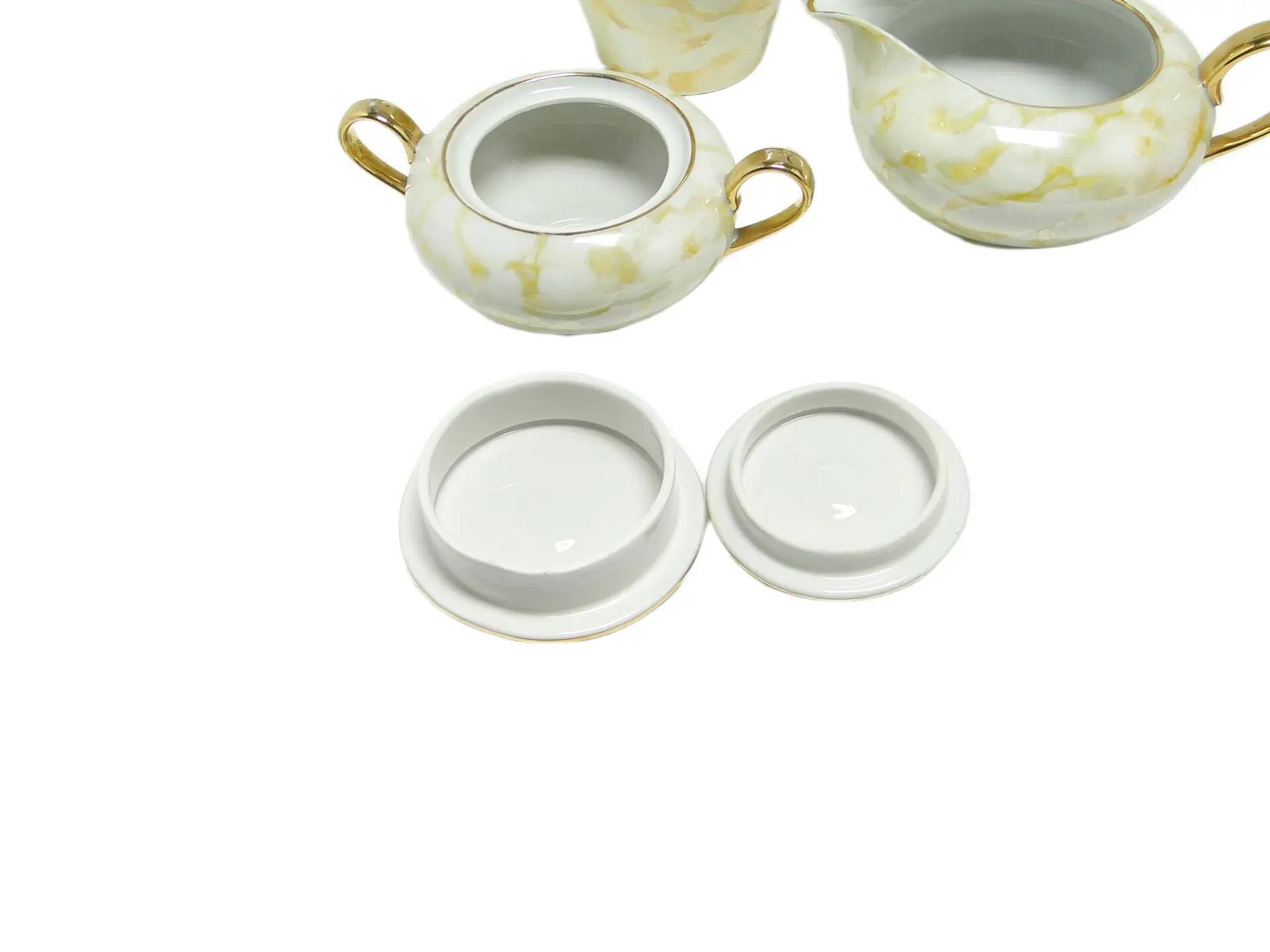 Julita creamer and sugar bowl set, modernism, porcelain, Wawel, Poland, 1970s.