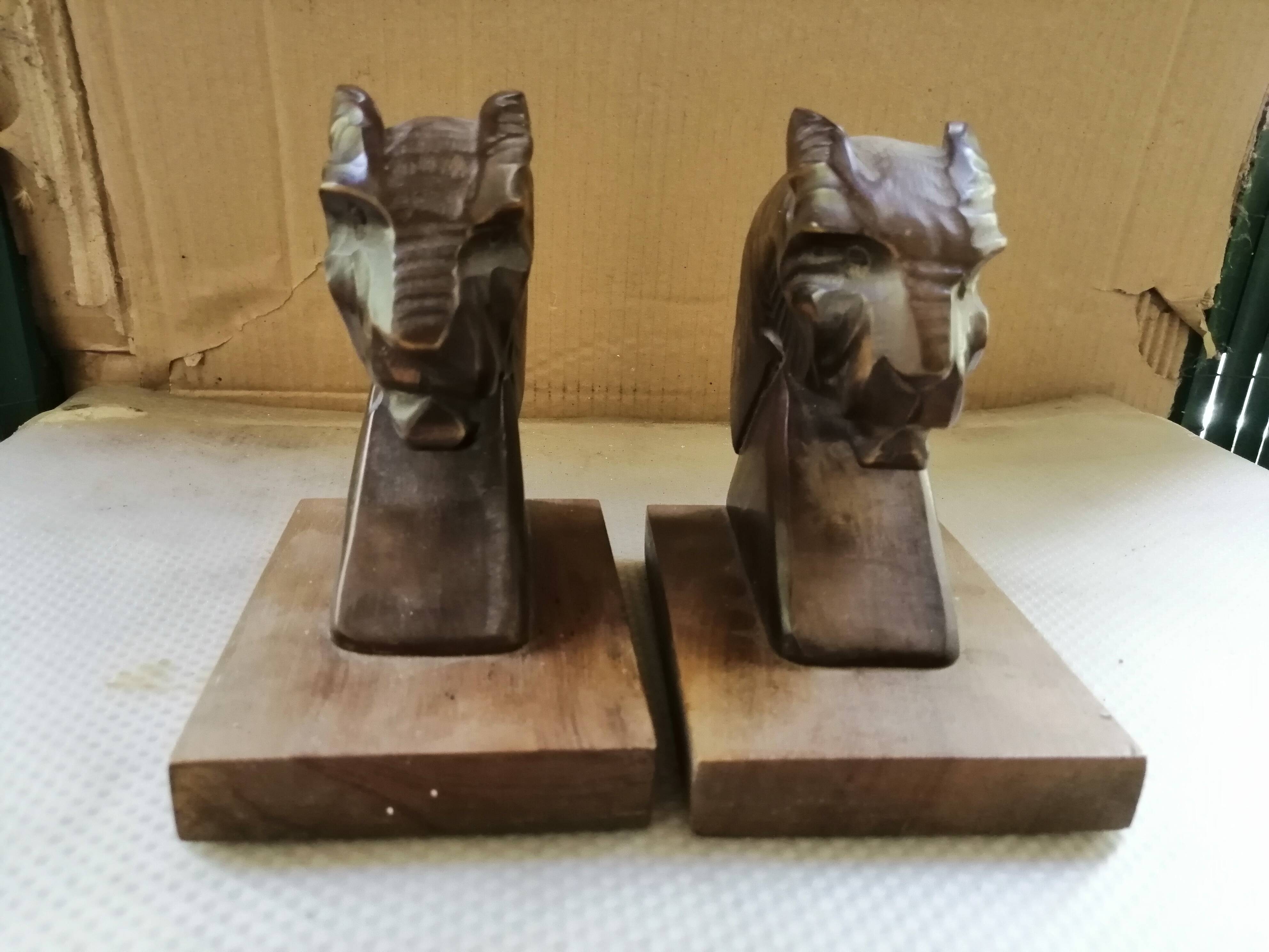 Pair of greenhouse books art deco panthers