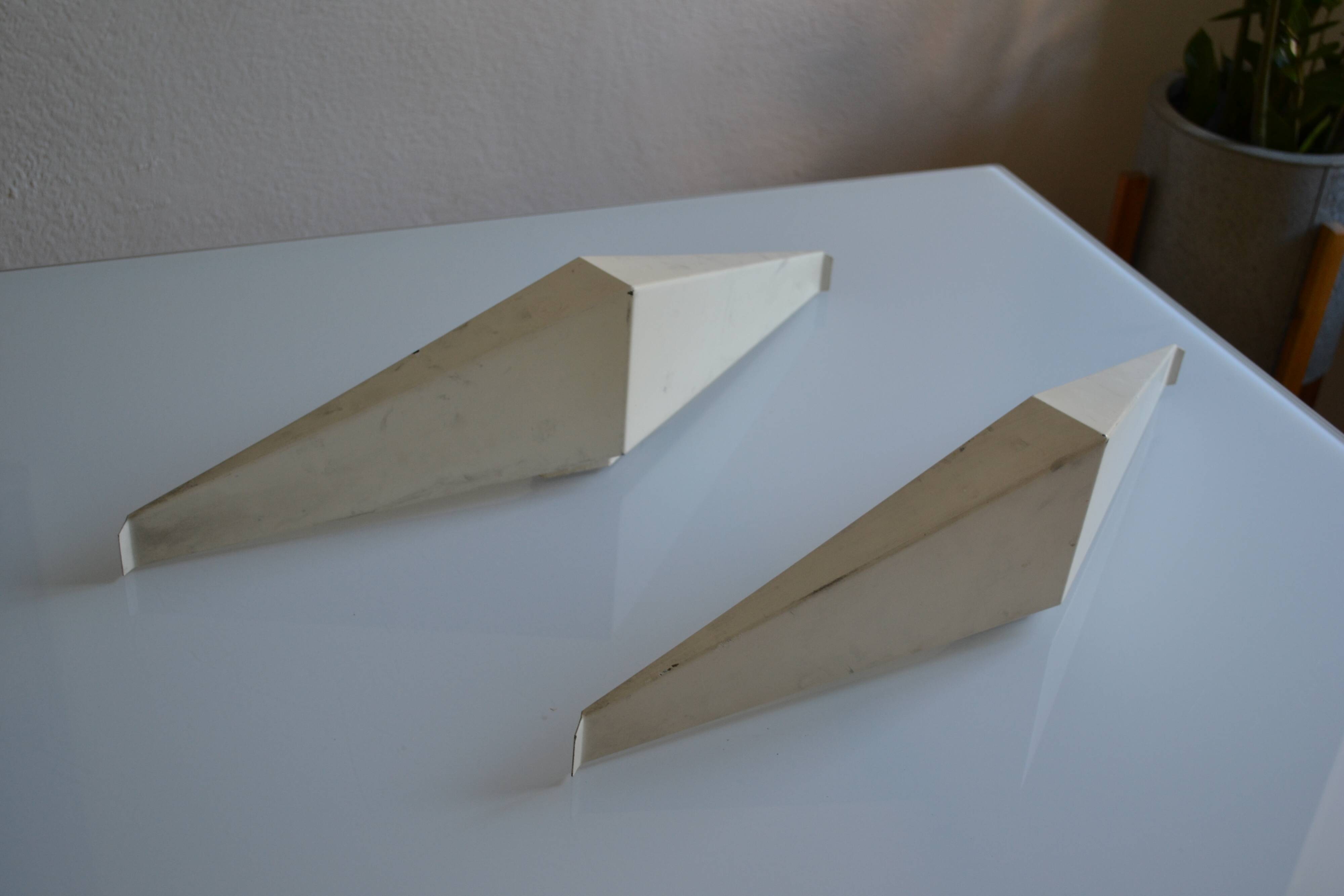 Pair of modernist reconstruction wall lamps