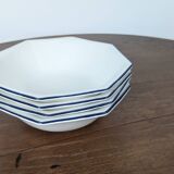 Set de 4 assiettes creuses octogonales par Johnson Brothers