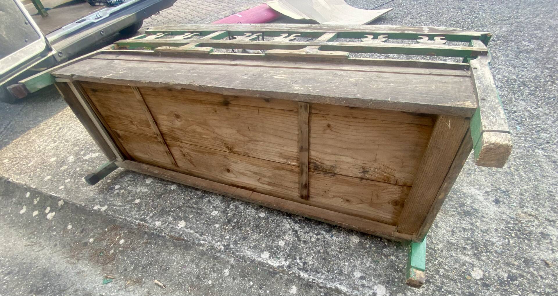 Wooden bench