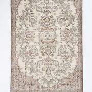 7x10 Vintage Faded Beige & Grey Anatolian Flatweave Vintage Area Rug