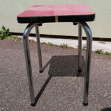 Red formica vintage stool