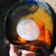 Amber & blue murano glass pocket empty and shell shape - 60s / 70s