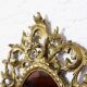 Miroir en laiton avec bougeoir