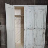 Weathered wooden locker