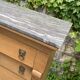 Empire high chest of drawers in solid raw oak