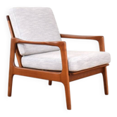 Fauteuil de salon du milieu du siècle par Illum Wikkelsø, années 1960.