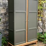Parisian solid oak wardrobe 1960