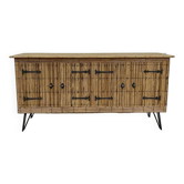 Vintage Audoux Minnet style  rattan sideboard