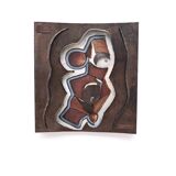 Painting and wall sculpture "Indian Jim" by F. Billion