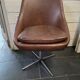 Swivel armchair with chrome metal legs from the 70s