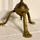 Neo classic brass and mahogany pedestal table