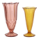 Paire de vases en verre coloré de la période Art Déco