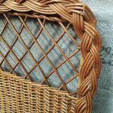 Vintage 50s rattan headboard