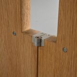 Console extensible dining table in cerused wood, 20th century