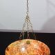 Art Deco great design orange alabaster chandelier, 1940s