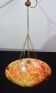 Art Deco great design orange alabaster chandelier, 1940s
