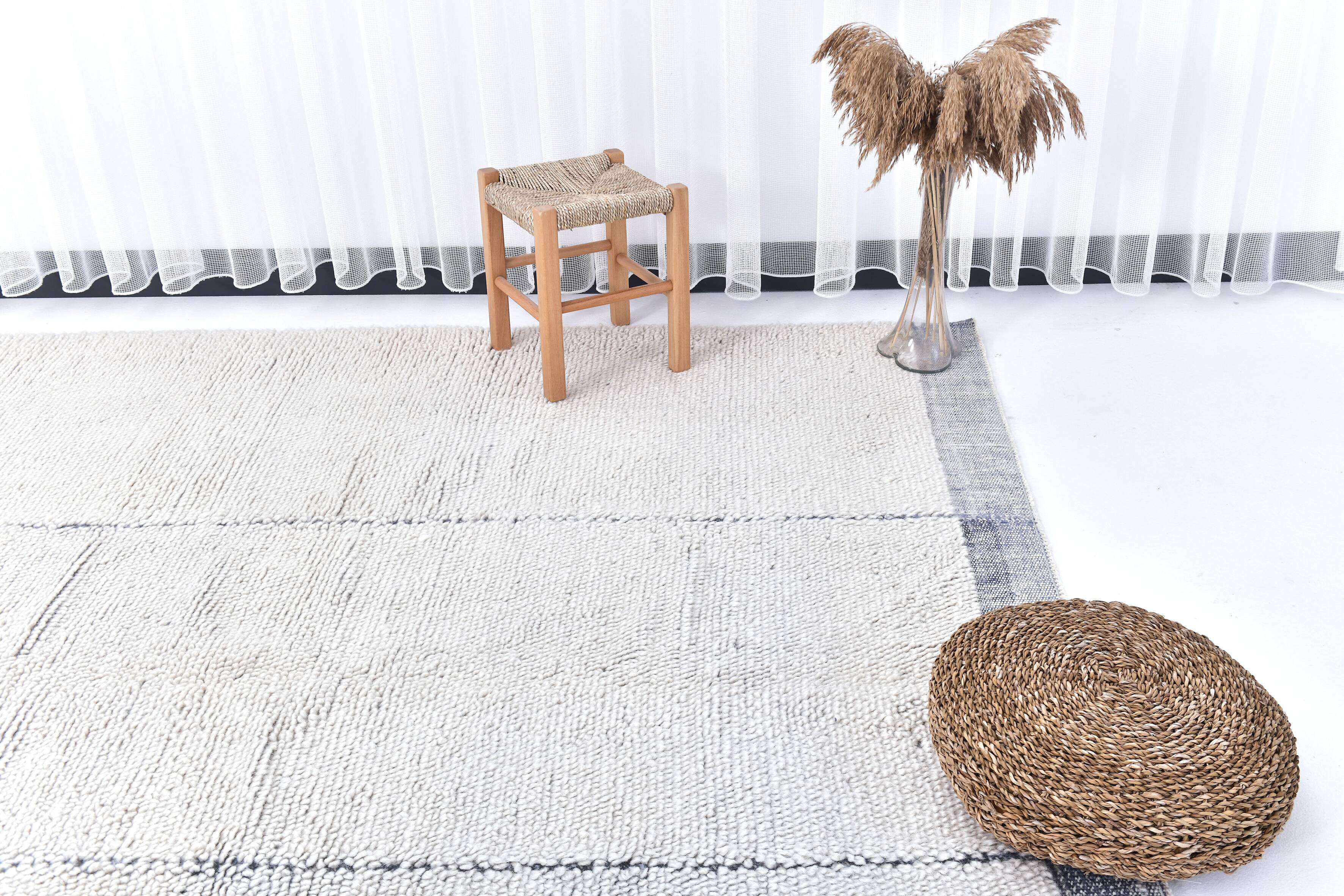 7x12 Soft Pastel Blue Handmade Vintage Rug, 206x357Cm