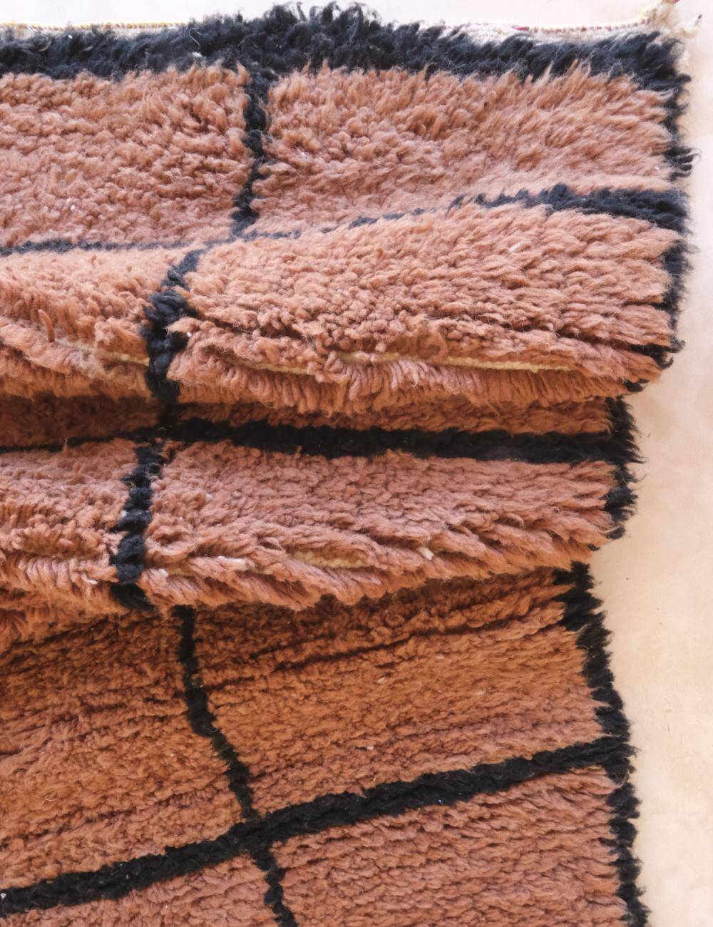 Contemporary Brown Rug - 256 x 216 cm