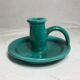 Old caves dieulefit green ceramic + cove vintage candlestick pair