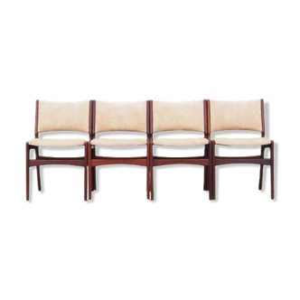 Lot de 4 chaises fabriqué par Henning Kjaernulf 1970