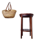 Antique table with double round tops, side table or plant stand.
