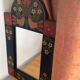 Painted wood mirror 22x35cm