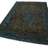 Hand-Knotted Distressed Oriental 1980s 172 cm x 271 cm Brown Carpet