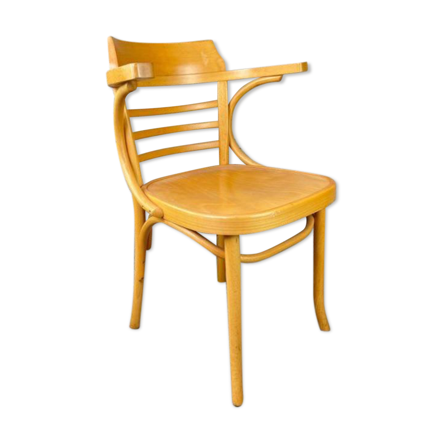Light wood bistro armchair