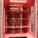 Locker 12 bottles Evian pink plastic