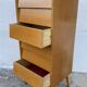 Vintage 1960s chest of drawers with compass legs and 6 slanted drawers