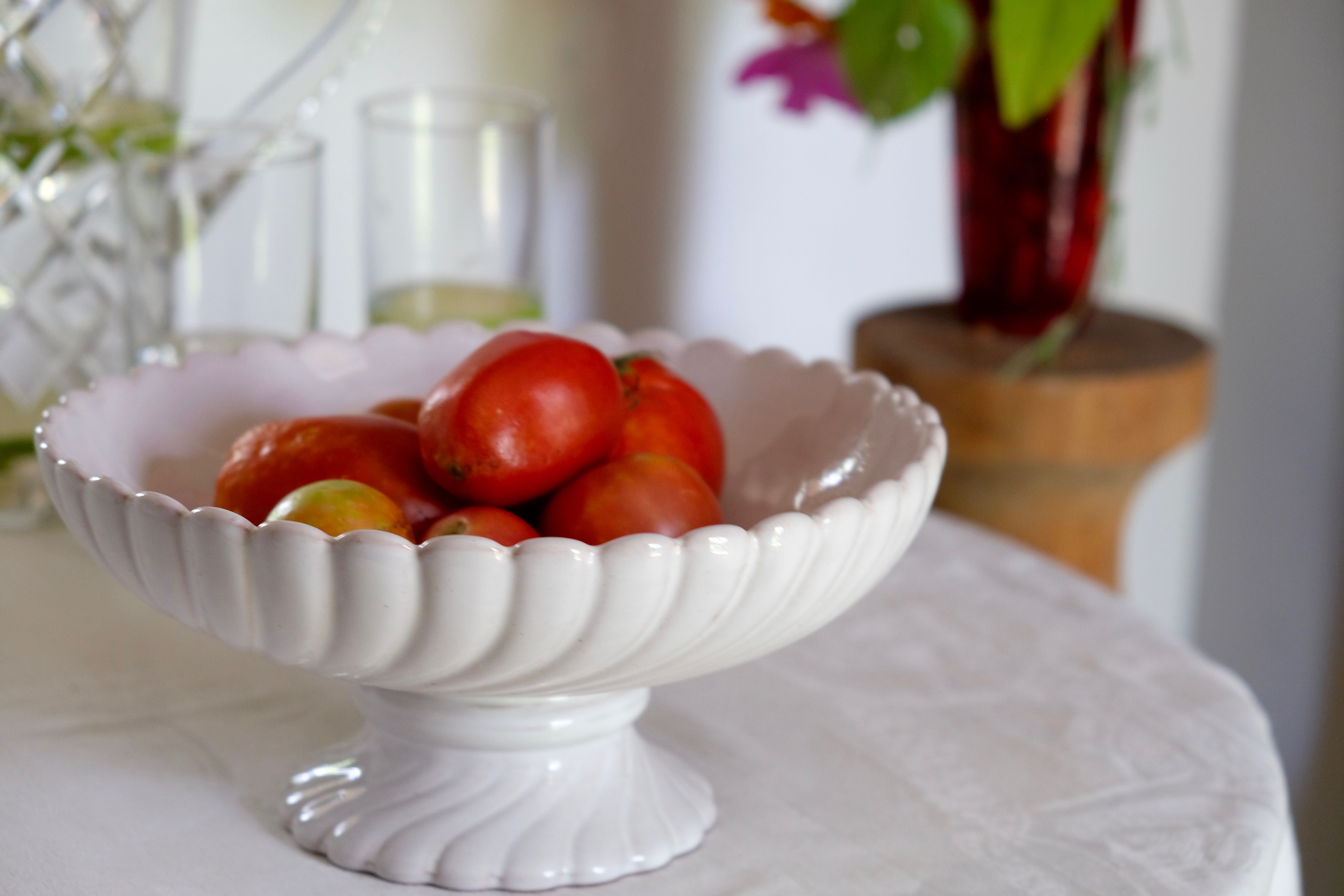 Old white sted fruit cup Lallier Moutiers